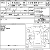 Honda N WGN лот № 3022 оценка 3.5  с аукциона в Японии 2
