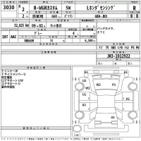 Honda N WGN лот № 3030 оценка R  с аукциона в Японии 2