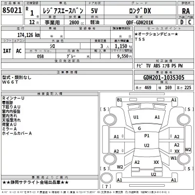 Toyota REGIUS ACE VAN  с аукциона в Японии