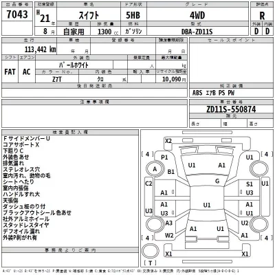 Suzuki SWIFT  с аукциона в Японии