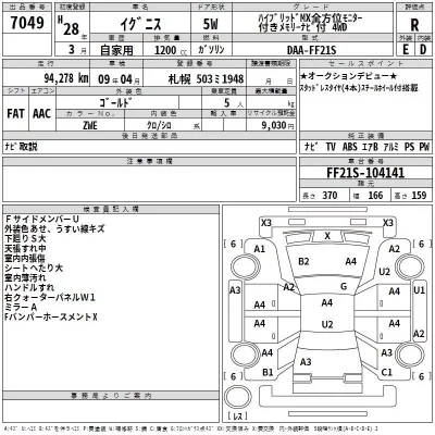 Suzuki IGNIS  с аукциона в Японии