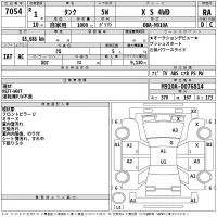 Toyota TANK лот № 7054 оценка RA  с аукциона в Японии 2