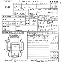 Volkswagen GOLF лот № 2144 оценка 3.5  с аукциона в Японии 5