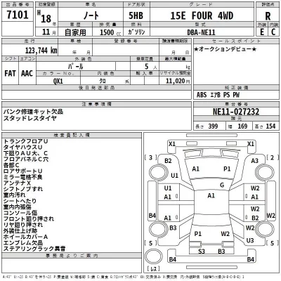 Nissan NOTE  с аукциона в Японии