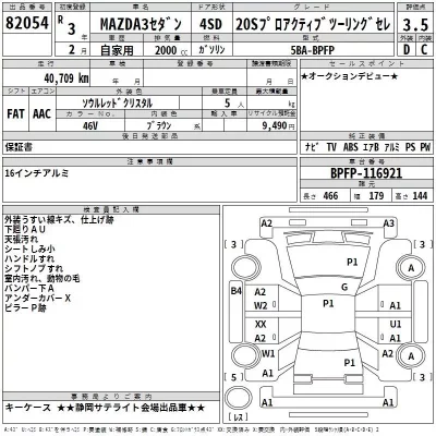 Mazda MAZDA3  с аукциона в Японии