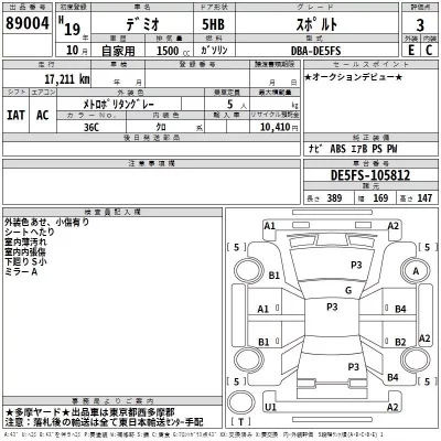 Mazda DEMIO  с аукциона в Японии