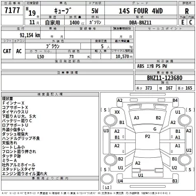 Nissan CUBE  с аукциона в Японии