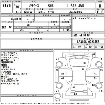 Daihatsu MIRA E S  с аукциона в Японии