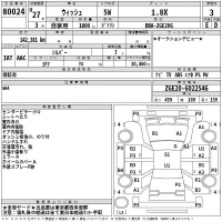 Toyota WISH лот № 80024 оценка 3  с аукциона в Японии 2