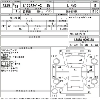 Toyota PIXIS SPACE  с аукциона в Японии