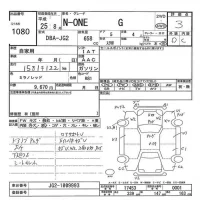 Honda N ONE лот № 1080 оценка R  с аукциона в Японии 7