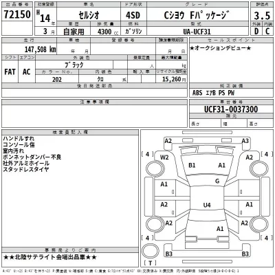 Toyota CELSIOR  с аукциона в Японии