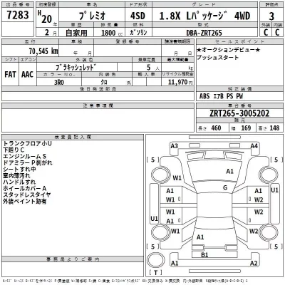 Toyota PREMIO  с аукциона в Японии