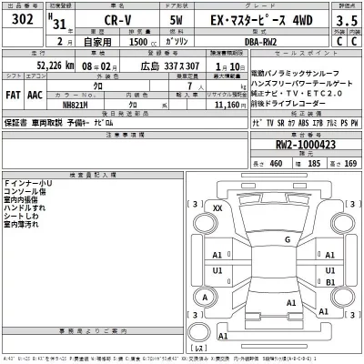Honda CR-V  с аукциона в Японии