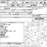 Toyota ALPHARD лот № 70101 оценка RA  с аукциона в Японии 2
