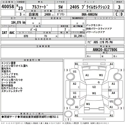 Toyota ALPHARD  с аукциона в Японии