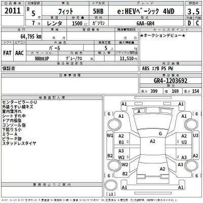 Honda FIT  с аукциона в Японии