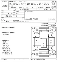 Mitsubishi EK WAGON лот № 1002 оценка 3.5  с аукциона в Японии 8