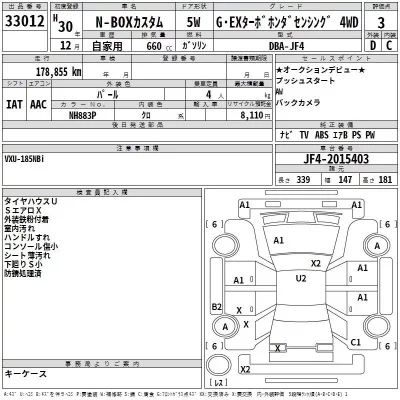 Honda N BOX  с аукциона в Японии
