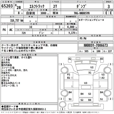 Isuzu ELF  с аукциона в Японии
