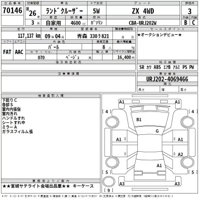 Toyota LAND CRUISER  с аукциона в Японии