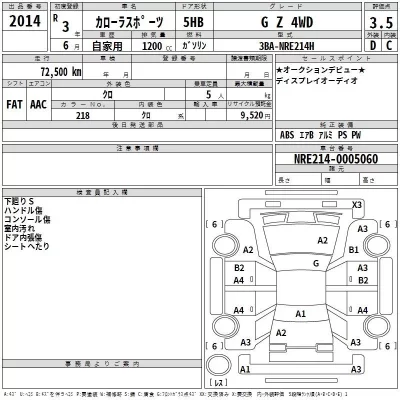 Toyota COROLLA SPORT  с аукциона в Японии