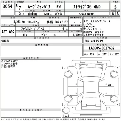 Daihatsu MOVE CANBUS  с аукциона в Японии