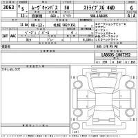 Daihatsu MOVE CANBUS лот № 3063 оценка 6  с аукциона в Японии 2