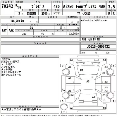 Toyota BREVIS  с аукциона в Японии