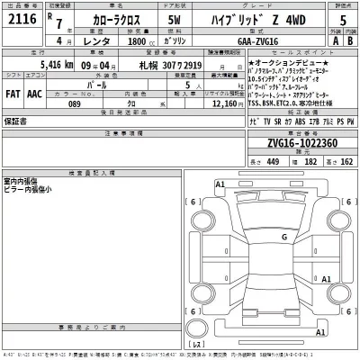 Toyota COROLLA CROSS  с аукциона в Японии
