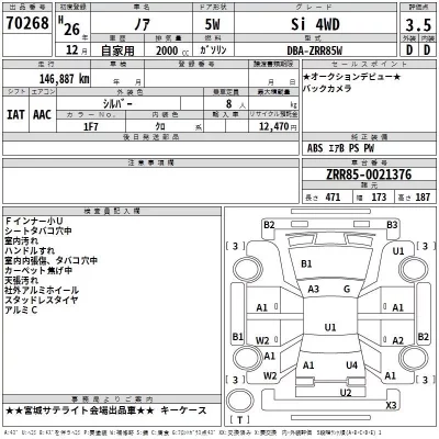 Toyota NOAH  с аукциона в Японии