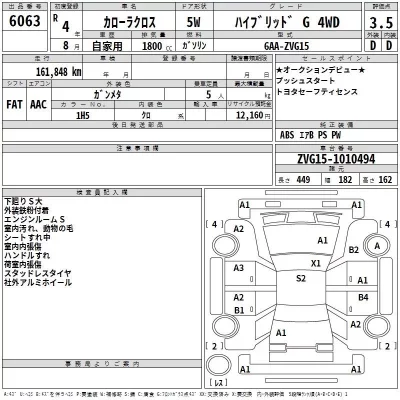 Toyota COROLLA CROSS  с аукциона в Японии