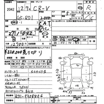 Honda CR-V  с аукциона в Японии