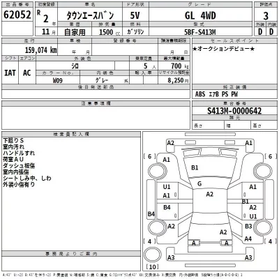 Toyota TOWN ACE VAN  с аукциона в Японии