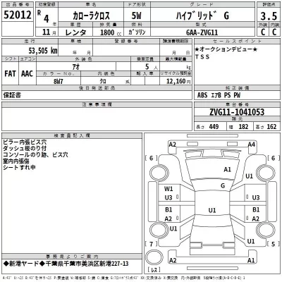 Toyota COROLLA CROSS  с аукциона в Японии