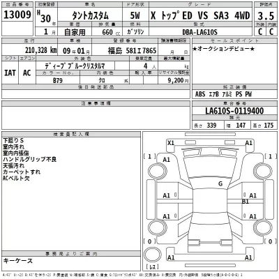 Daihatsu TANTO  с аукциона в Японии