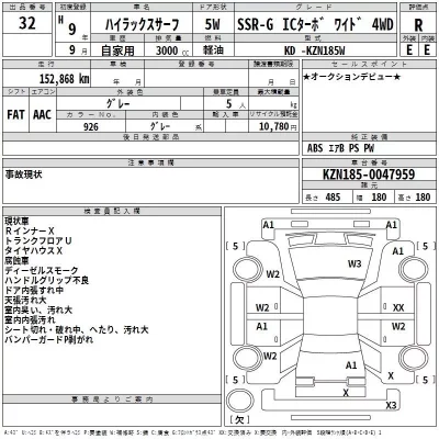 Toyota HILUX SURF  с аукциона в Японии