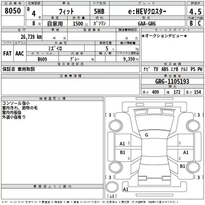 Honda FIT  с аукциона в Японии