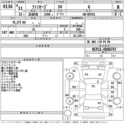Toyota FUNCARGO  с аукциона в Японии