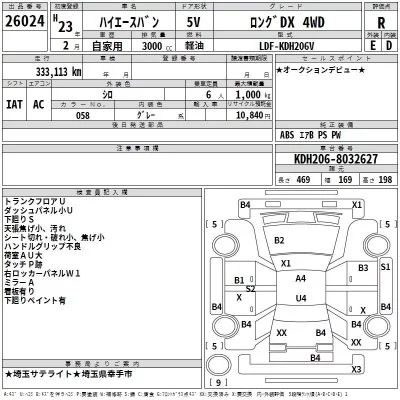 Toyota HIACE VAN  с аукциона в Японии