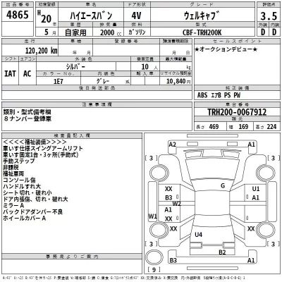 Toyota HIACE VAN  с аукциона в Японии