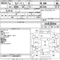 Subaru SAMBAR лот № 78533 оценка RA  с аукциона в Японии 2