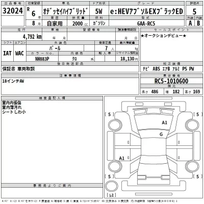 Honda ODYSSEY  с аукциона в Японии