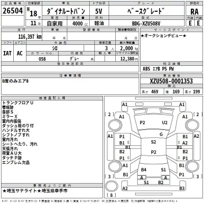 Toyota DYNA  с аукциона в Японии
