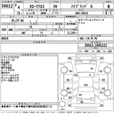Toyota COROLLA CROSS  с аукциона в Японии