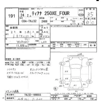 Nissan TEANA лот № 191 оценка 3.5  с аукциона в Японии 6