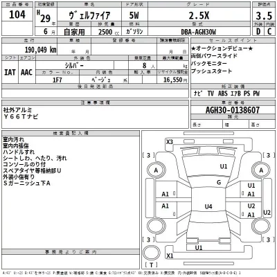 Toyota VELLFIRE  с аукциона в Японии