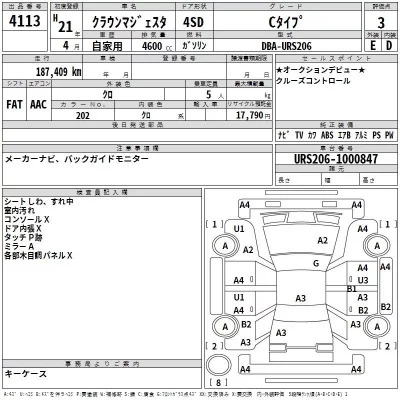 Toyota CROWN  с аукциона в Японии