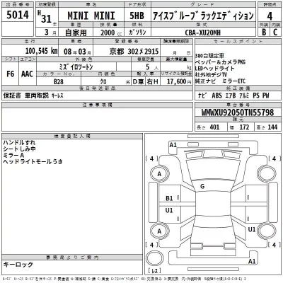 BMW MINI  с аукциона в Японии