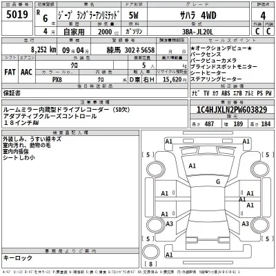 Chrysler JEEP WRANGLER  с аукциона в Японии